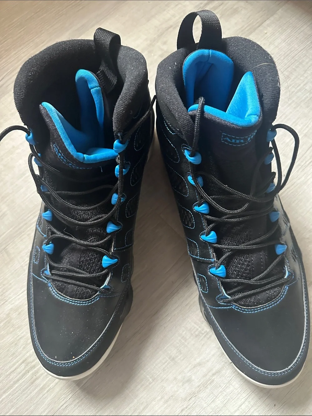 Jordan Black and Blue High-Top Boots